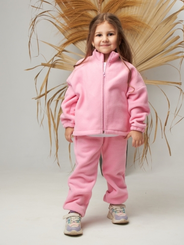 331. Костюм детский (Брюки+Толстовка), розовый, 100% полиэстер, р. 98,104,110,116