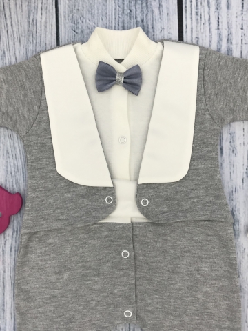 274-С. Комбинезон с шапкой, хлопок 100% интерлок, серый 56,62